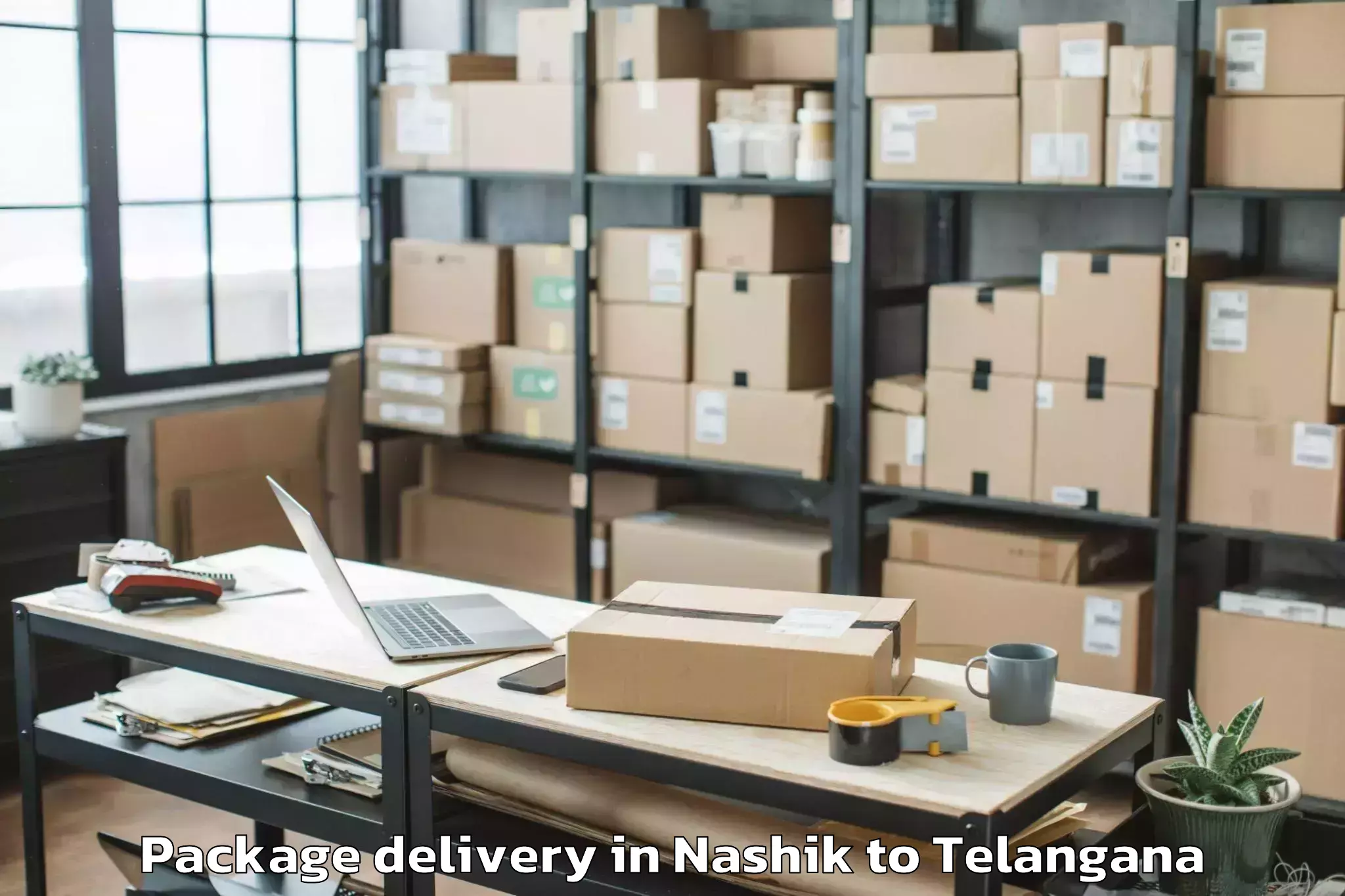 Book Nashik to The English And Foreign Langua Package Delivery Online